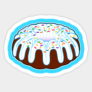 Bundt Cake with Icing and Sprinkles Sticker